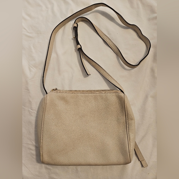 Kate Spade New York Beige Pebbled Leather Crossbody Bag Purse - Picture 4 of 10